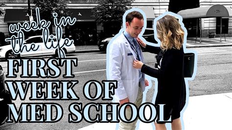 Vlog Tims First Week Of Med School Youtube