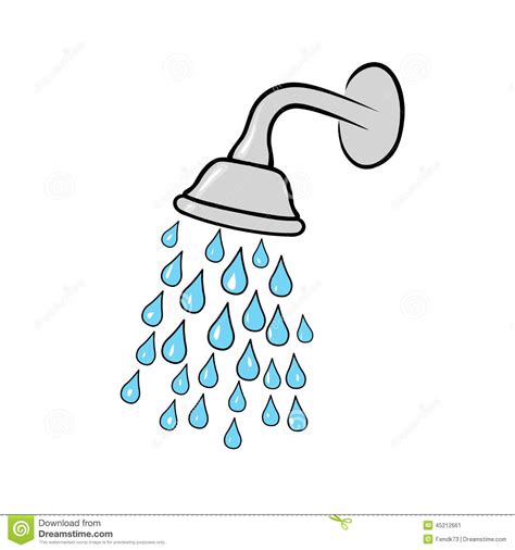 Shower Head Stock Vector Illustration Of Clean Spilling