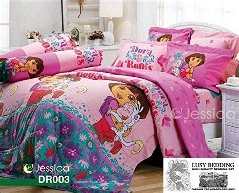 This 4pc reversible bed set for toddlers can put a smile on. Dora the Explorer Official Licensed Bedding Set, Bed Sheet ...