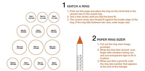 Ring Finger Sizing Chart