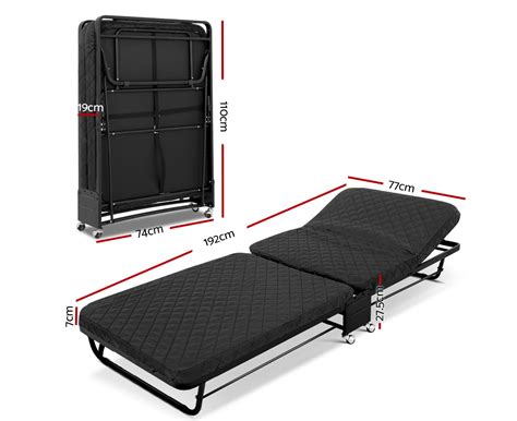 Folding mattresses usually have three panels and fold in two places. Artiss Portable Folding Bed Mattress Single Recliner Foam ...
