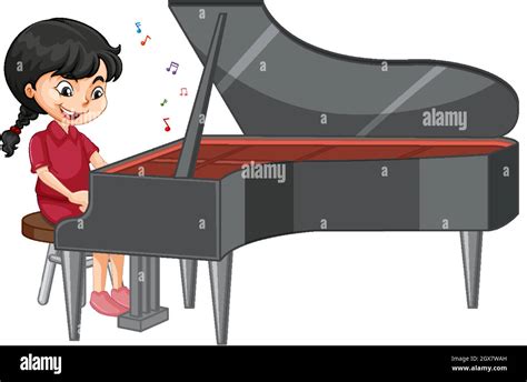 Un Personaje De Dibujos Animados Tocando Piano Imagen Vector De Stock
