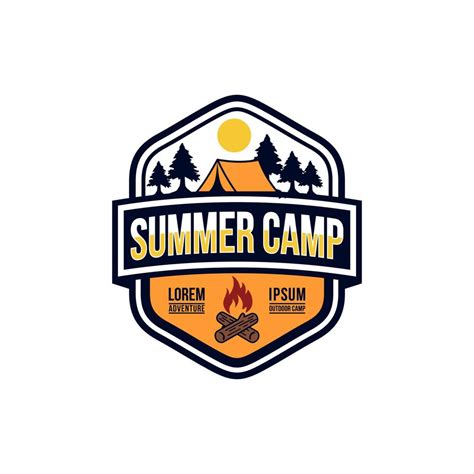summer camp badge logo vector template 8519882 vector art at vecteezy