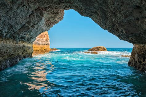 Ocean Cave In Portugal 4k Ultra Hd Wallpaper Background