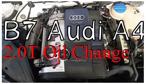 B7 Audi A4 : 2.0T Oil Change - YouTube
