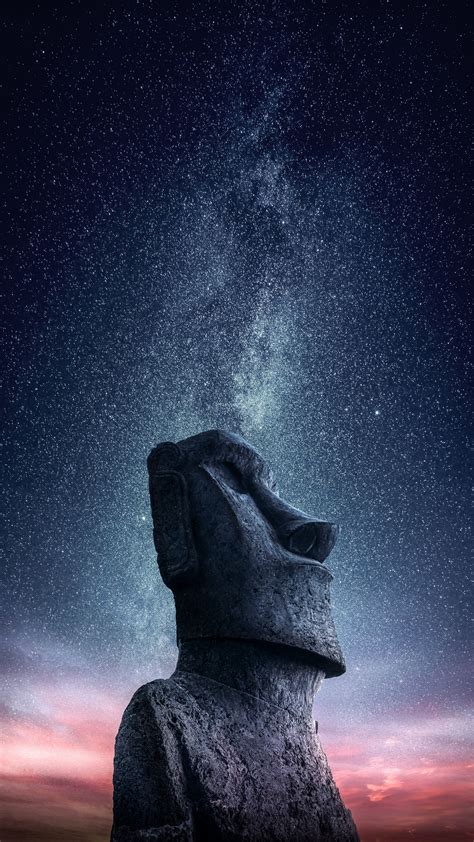 Moai Statue 2160x3840 R IWallpaper