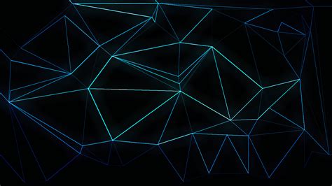 1920x1080 Blue Abstract Shape Neon Lines 1080p Laptop Full Hd Wallpaper