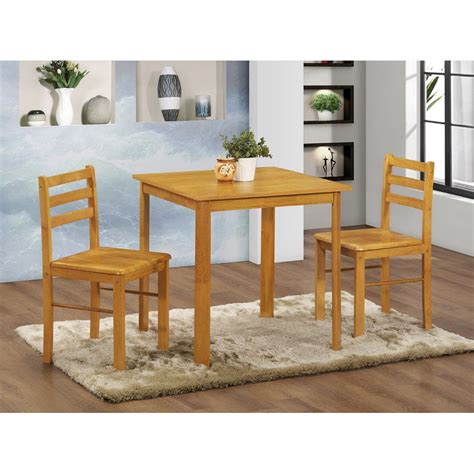 Table measures 47.25 w x 29.5 d x 29.5 h and chairs measure 30 h x 19.25 w x 22 d, and the seat height is 18. Thorndike Dining Set with 2 Chairs | Small dining sets, Small dining table, 2 seater dining table