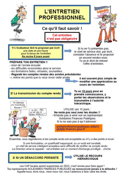 Solidaires Finances Publiques 63 Lentretien Professionnel Cest Parti