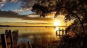 Фотографии Япония Lake Ogawara Природа Рассветы и закаты 1920x1080
