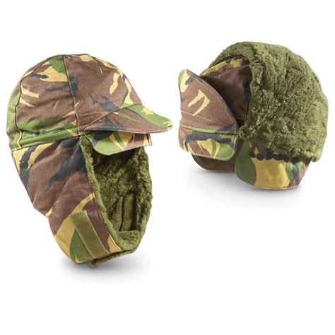 2 Used Dutch Military Surplus Winter Hats