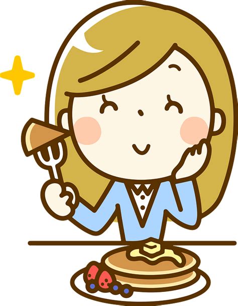 Camilla Woman Is Eating Pancake Clipart Free Download Transparent