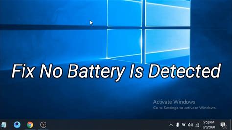 How To Fix No Battery Is Detected Windows 1087 Youtube