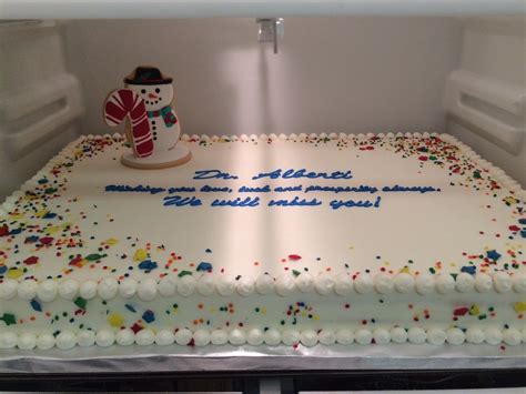 Snowman Sheet Cake