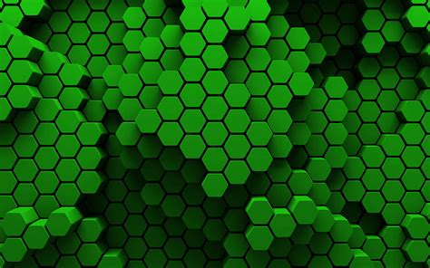 Blue Hexagons 3d Art Creative Honeycomb Hexagons Patterns Blue