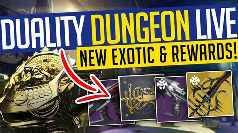Destiny 2 Duality Dungeon Live New Exotic Weapons And Armor Season