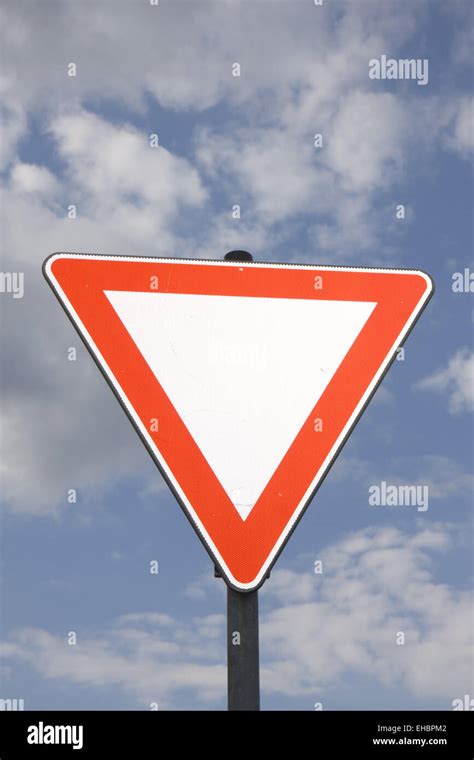 German Traffic Sign On A Cloudy Day Stock Photo Alamy