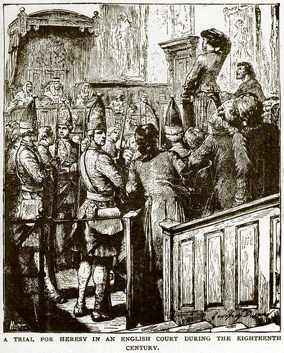 A Trial For Heresy In An English Court During The Eighteenth Stock