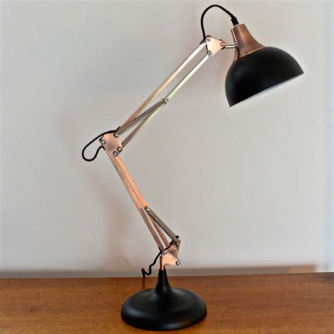 Large Copper And Black Desk Lamp By The Forest And Co