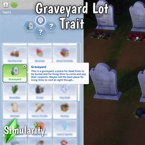 Graveyard Lot Trait By Simularity At Mod The Sims Sims 4 Updates