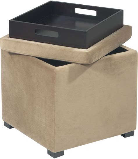 Maybe you would like to learn more about one of these? Avenue Six Detour Storage Cube Ottoman with Tray - Coffee ...