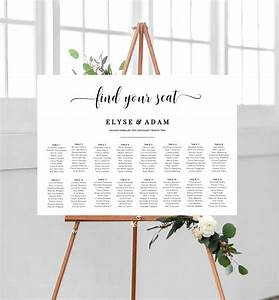 Find Your Seat Wedding Seating Chart Printable Editable Etsy