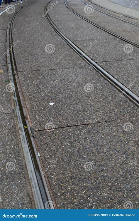 Trolley Tracks In Amsterdam Stock Image Image Of Follow Europe 84957009