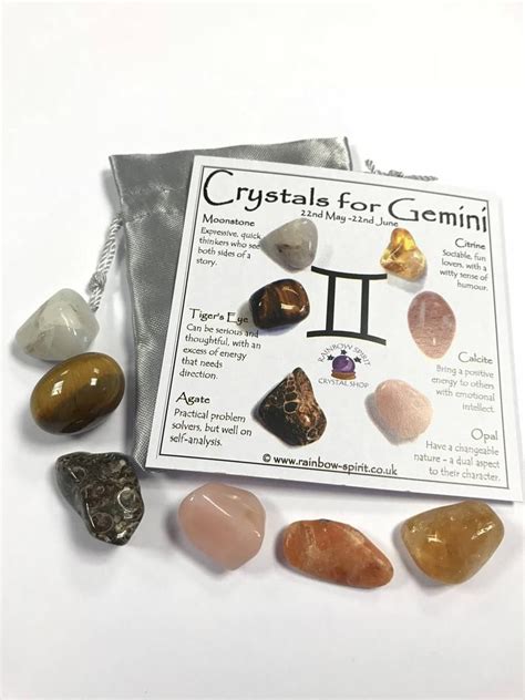 Gemini Birthstones Crystal Set Etsy Gemini Birthstone
