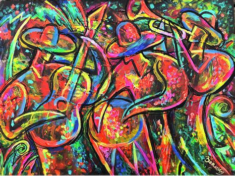 Happy Latin Music Painting By Leon Zernitsky Pixels
