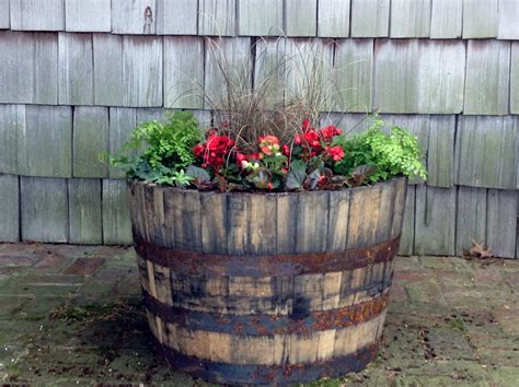 Whiskey Barrel Planter My Plantersyard Ideas Pinterest