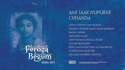Feroza Begum Ami Jaar Nupurer Chhanda Nazrul Sangeet Youtube