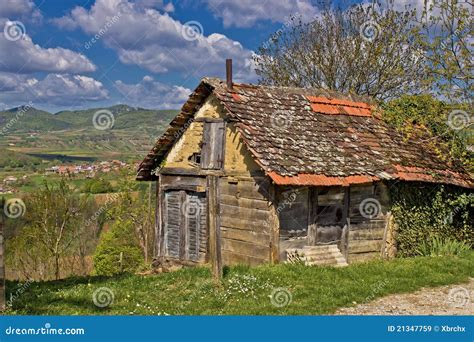 Beautiful Scenic Old Cottage In Mountain Region Royalty Free Stock