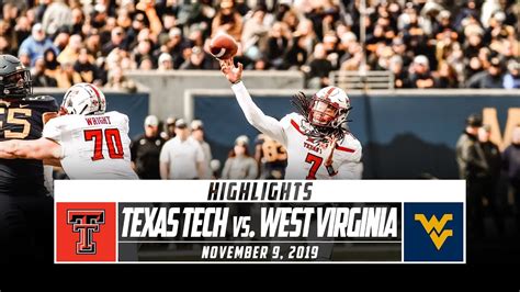 Texas Tech Vs West Virginia Football Highlights 2019 Stadium Youtube
