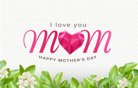 Happy Mothers Day Greeting Card With 3d Paper Hearts Design And Mom