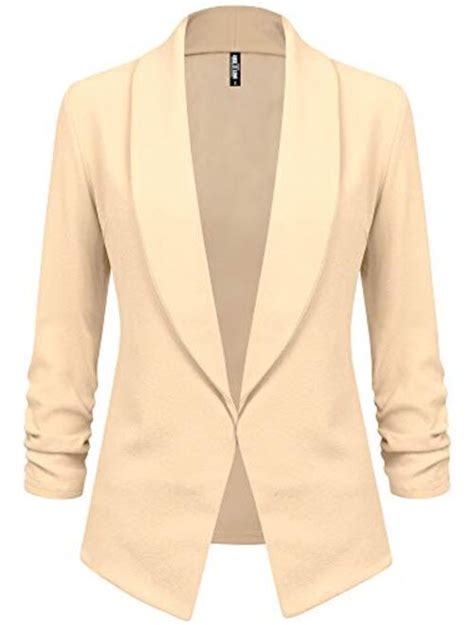 buy lock and love women 3 4 sleeve blazer open front cardigan jacket work office blazer online