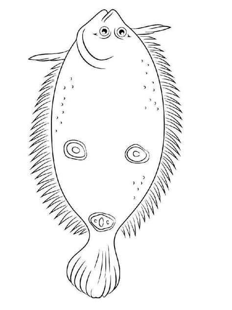 Flounder Fish Coloring Pages Download And Print Flounder Fish Coloring