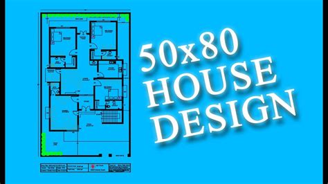 50x80 Modern House Plan 14 Marla House Map 4000 Sqft House Plan
