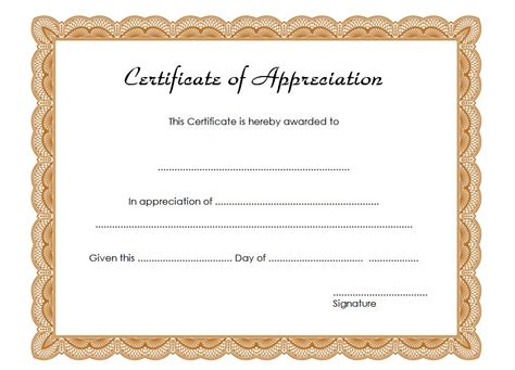 10 Editable Certificate Of Appreciation Templates Fresh