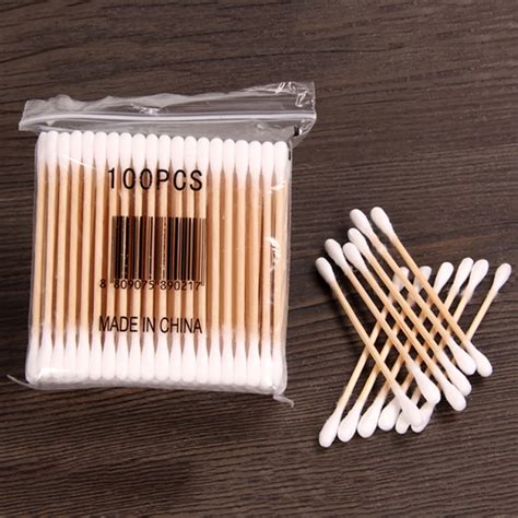 Buy 10packs Cotton Swabs Double Tip Wooden Stick Cotton Swabscotton Budsear