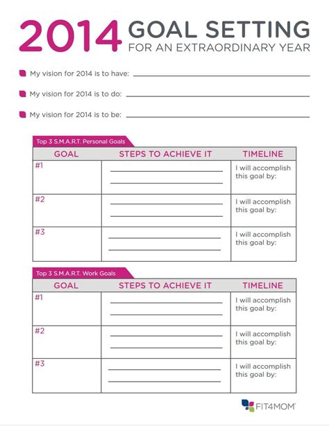 Lets Set Some Goals That Will Work This Year Fit4mom Goal Setting