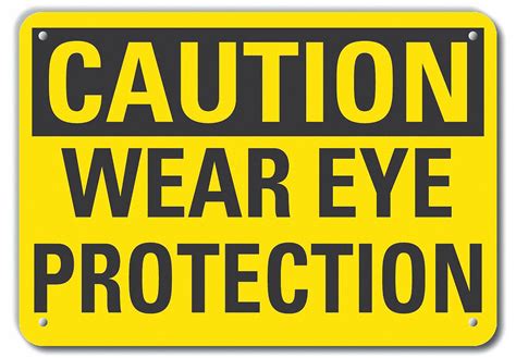 Lyle Reflective Eye Caution Sign Sign Format Traditional Osha Wear