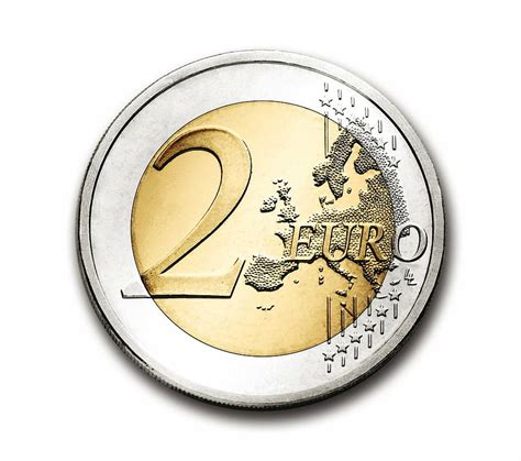 Free Download Round Silver Colored Gold Colored 2 Euro Coin Euro 2