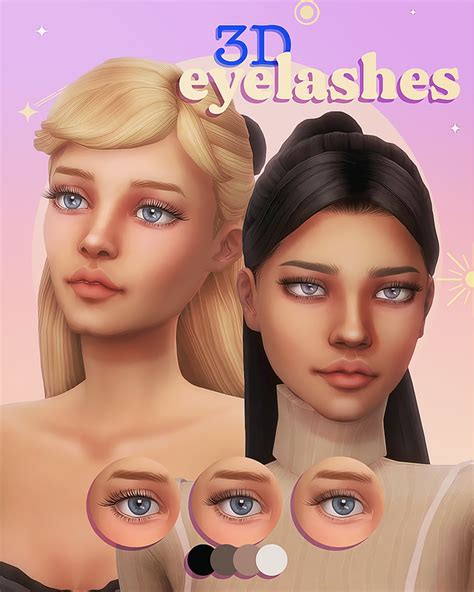 3d Eyelashes ｡part 1 Miiko On Patreon Sims Sims 4 Cc Eyes Sims