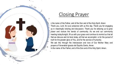 Closing Prayer Day 1