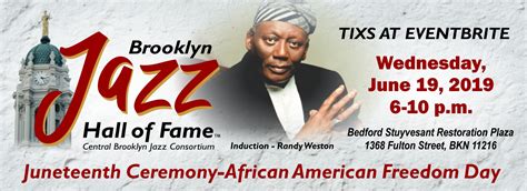 Brooklyn Jazz Hall Of Fame Juneteenth Ceremony Issuewire