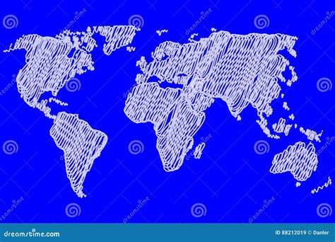World Map Vector Scribble Stock Vector Illustration Of Continent