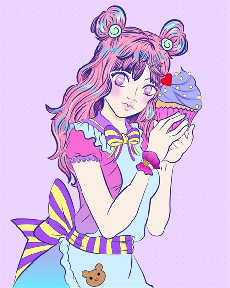 Made This Cupcake Anime Girl In Illustrator R Illustration