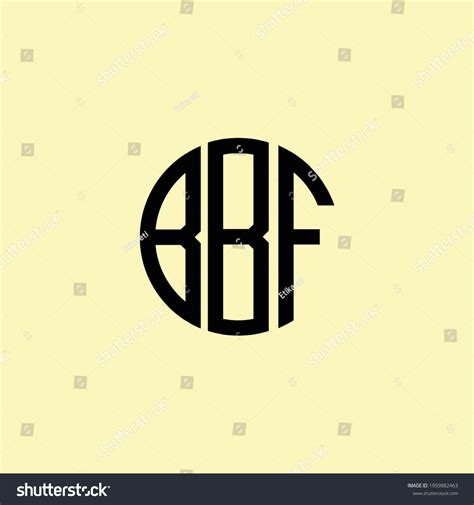 Creative Rounded Initial Letters Bbf Logo Stock Vector Royalty Free