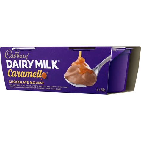 Cadbury Caramello Chocolate Mousse 80g X 2 Pack Woolworths