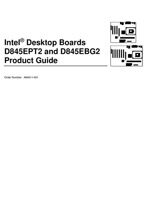 Intel D845ebg2 Desktop Board Motherboard Product Manual Pdf Download